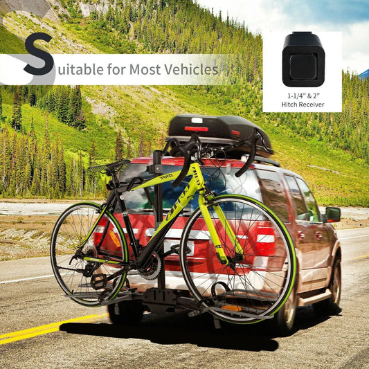 2-Bike hitch rack black fits 1-1/4in or 2in receivers on Tampa Home & Garden Store