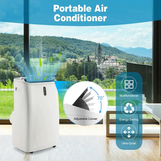 Portable 12000 BTU 4-in-1 air conditioner, white DirectDeals with adjustable louver on Tampa Home & Garden Store