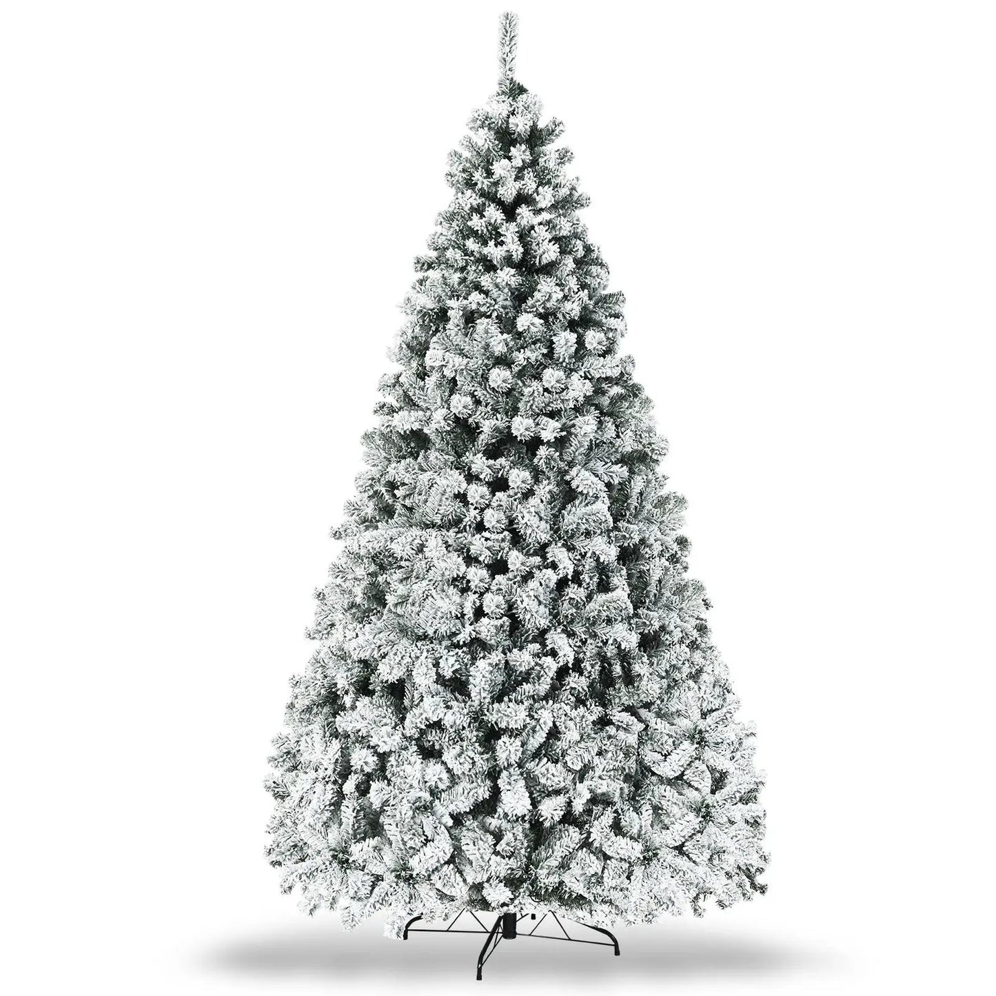 Pre-Lit Premium Snow Flocked Hinged Artificial Christmas Tree-6 ft - Tampa Home & Garden Store