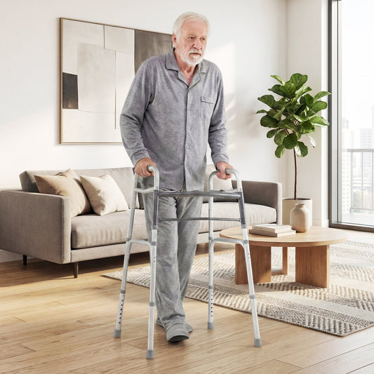 2-Button Folding Walker Lightweight with 7-Level Adjustable Height - Tampa Home & Garden Store