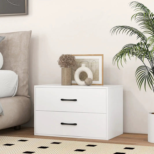 Two Drawer Stackable Storage Cabinet With Handles white DirectDeals dresser on Tampa Home & Garden Store