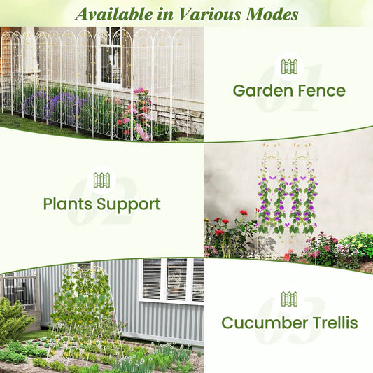 2-pack white metal garden trellises for climbing plants by DirectDeals, 86.5 x 20 in on Tampa Home & Garden Store