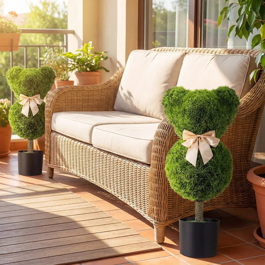 Bear Topiary Trees with Pots Sun Resistant
