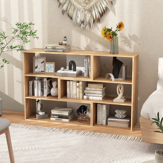 2-Piece Separable Bookshelf Floor Standing Corner Display Storage - Tampa Home & Garden Store