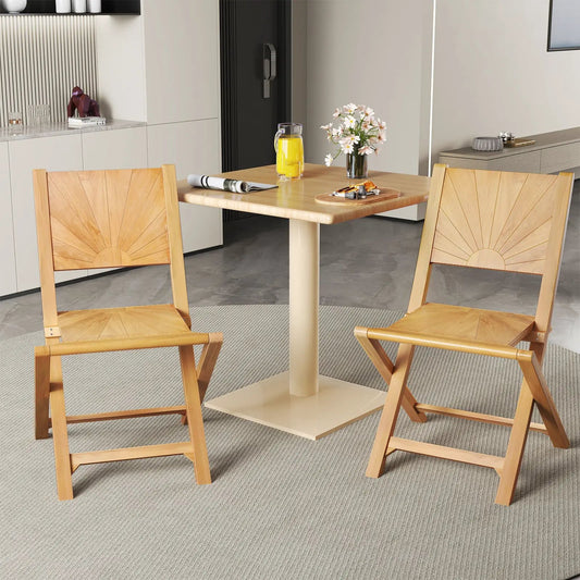 2 Pieces Folding Patio Chairs with Inclined Backrest - Tampa Home & Garden Store