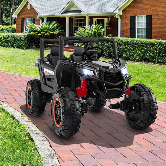 Two Seater Kids Ride On UTV with remote control in black, DirectDeals riding vehicle on Tampa Home & Garden Store