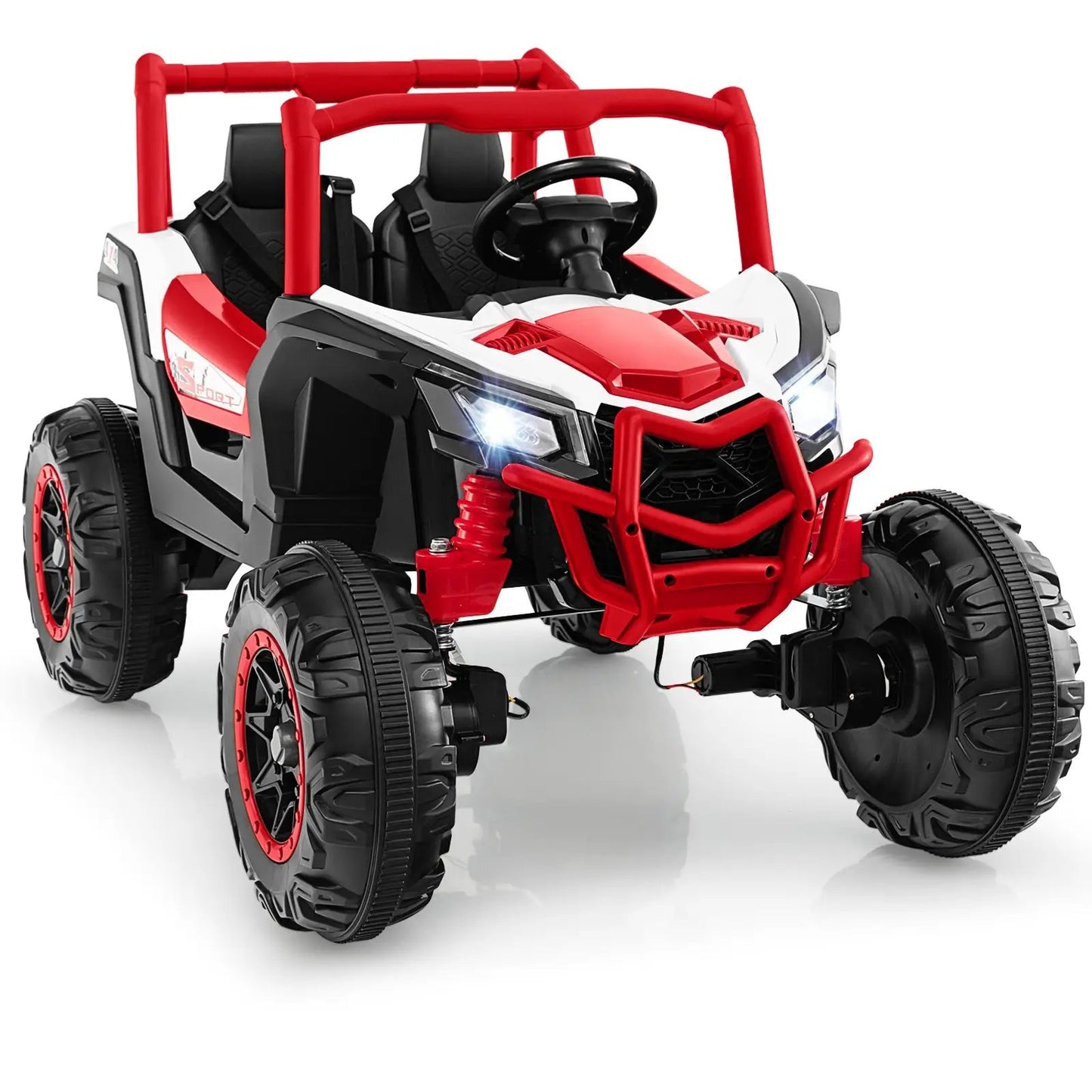 2-Seater Kids Ride on UTV with 2.4G Remote Control for over 3 Years Old Children-Black - Tampa Home & Garden Store