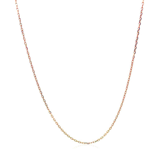 Diamond Cut Cable Link Chain Necklace 0.8 mm Rose Gold Bids.com on Tampa Home & Garden Store