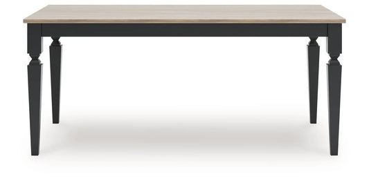 Brenkerton dining table with grayish brown wood top and black legs Unique Piece Furniture on Tampa Home & Garden Store