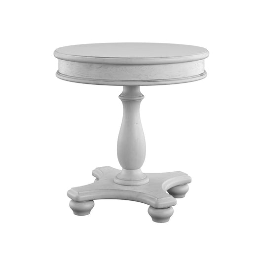 Round Gray End Table with pedestal base by Unique Piece Furniture on Tampa Home & Garden Store