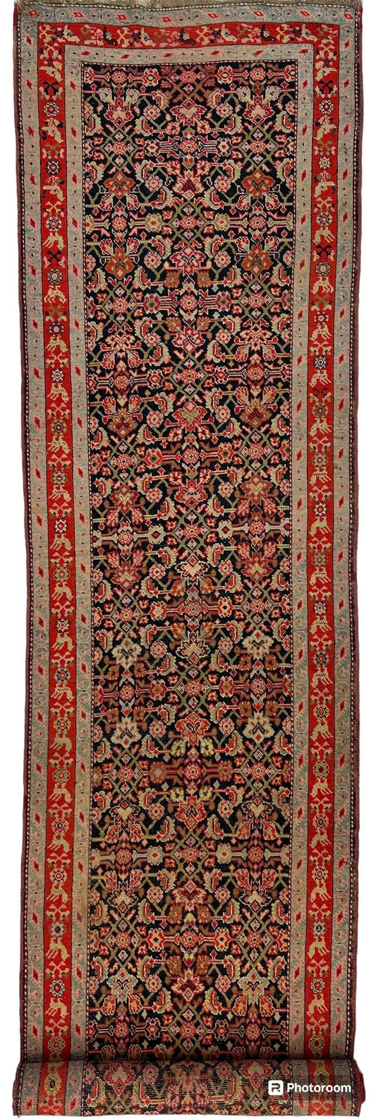 3’4” x 17’ Karabkah Antique Caucasian Wool on Wool Runner - Tampa Home & Garden Store