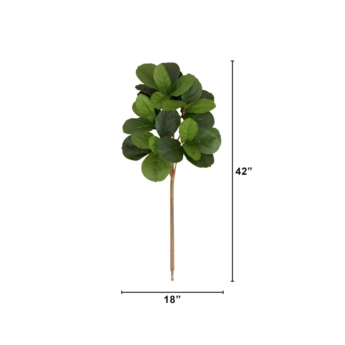 3.5’ Artificial Fiddle Leaf Fig Tree - Set of 3 (No Pot) - Tampa Home & Garden Store
