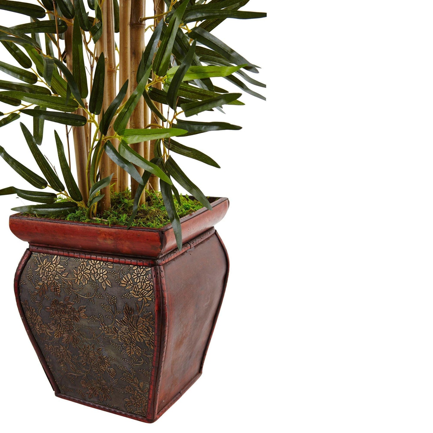 3.5’ Bamboo Tree in Wooden Decorative Planter - Tampa Home & Garden Store