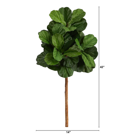 3.5 ft fiddle leaf fig artificial tree Nearly Natural glossy dark green leaves on Tampa Home & Garden Store