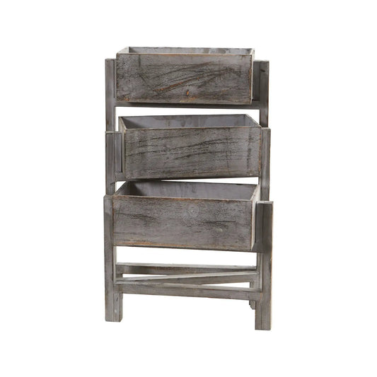 3.5’ Gray Washed Expandable Decorative Planter - Tampa Home & Garden Store