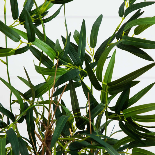 Twiggy Bamboo Tree artificial indoor decor with real-looking green leaves Nearly Natural on Tampa Home & Garden Store