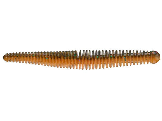 3.75 inch Baby Rattlesnake Bass Lure GRANDEBASS orange-brown ribbed body with glitter on Tampa Home & Garden Store