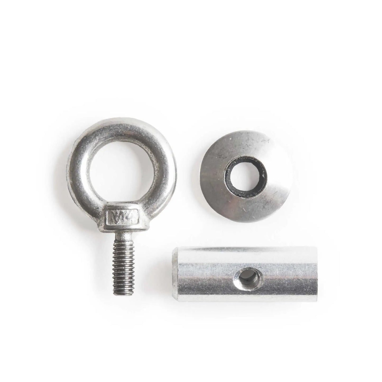 Moon 3/8 inch Awning Rail Anchor set; aluminum barrel nuts with large ring and inner ring on Tampa Home & Garden Store