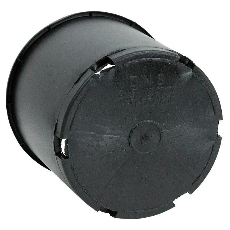 3 Gallon black plastic plant pot for veggies bottom view with drainage ridges on Tampa Home & Garden Store