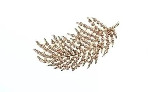 Feather Pin 3 Inch zinc gold tone brooch by The Country Christmas Loft on Tampa Home & Garden Store