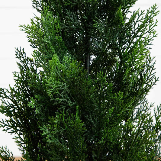 3 Foot Mini Cedar Pine Tree artificial indoor outdoor, Nearly Natural, dense green foliage on Tampa Home & Garden Store