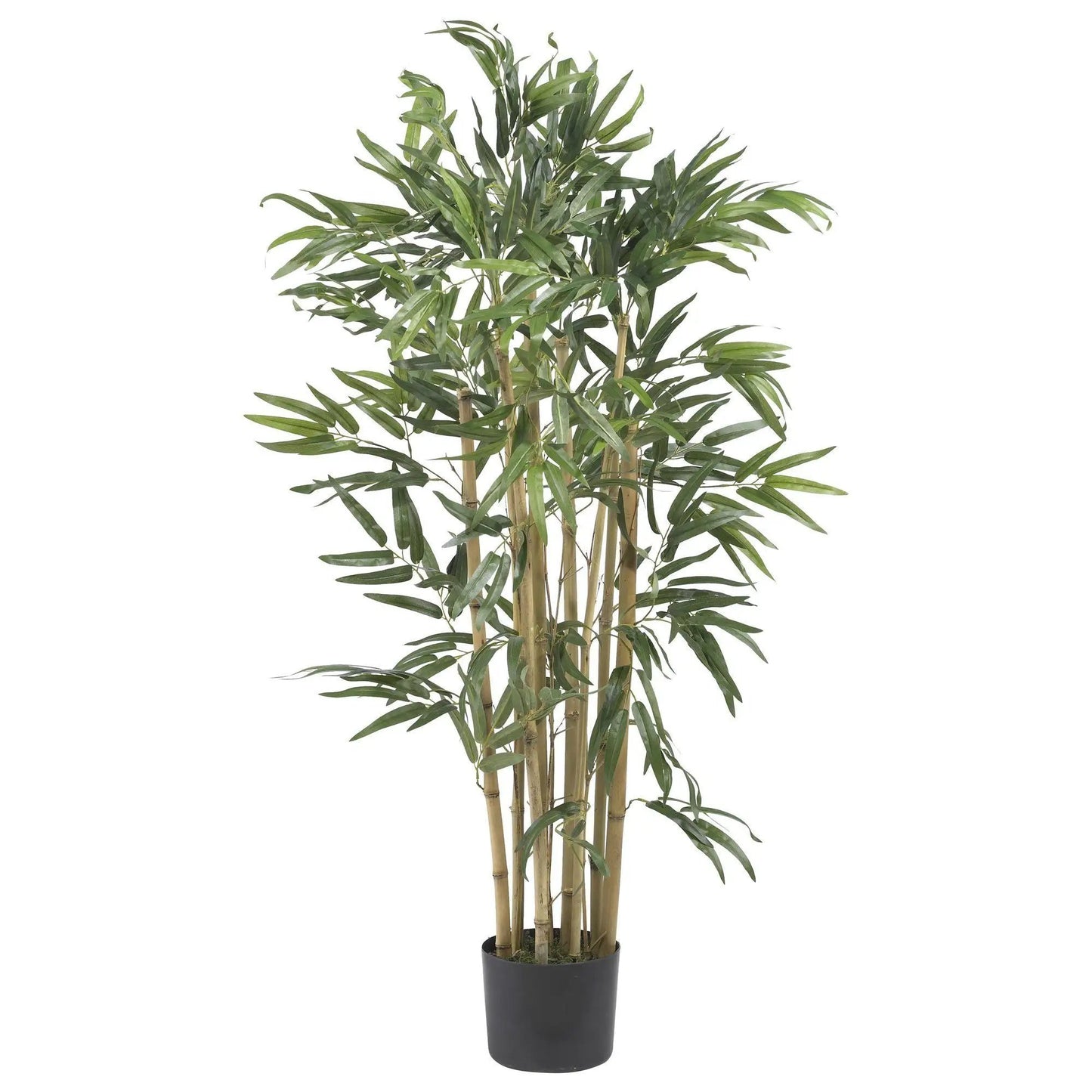 3 ft Multi Bambusa Bamboo Silk Tree artificial plant with bamboo stalks in a black pot on Tampa Home & Garden Store