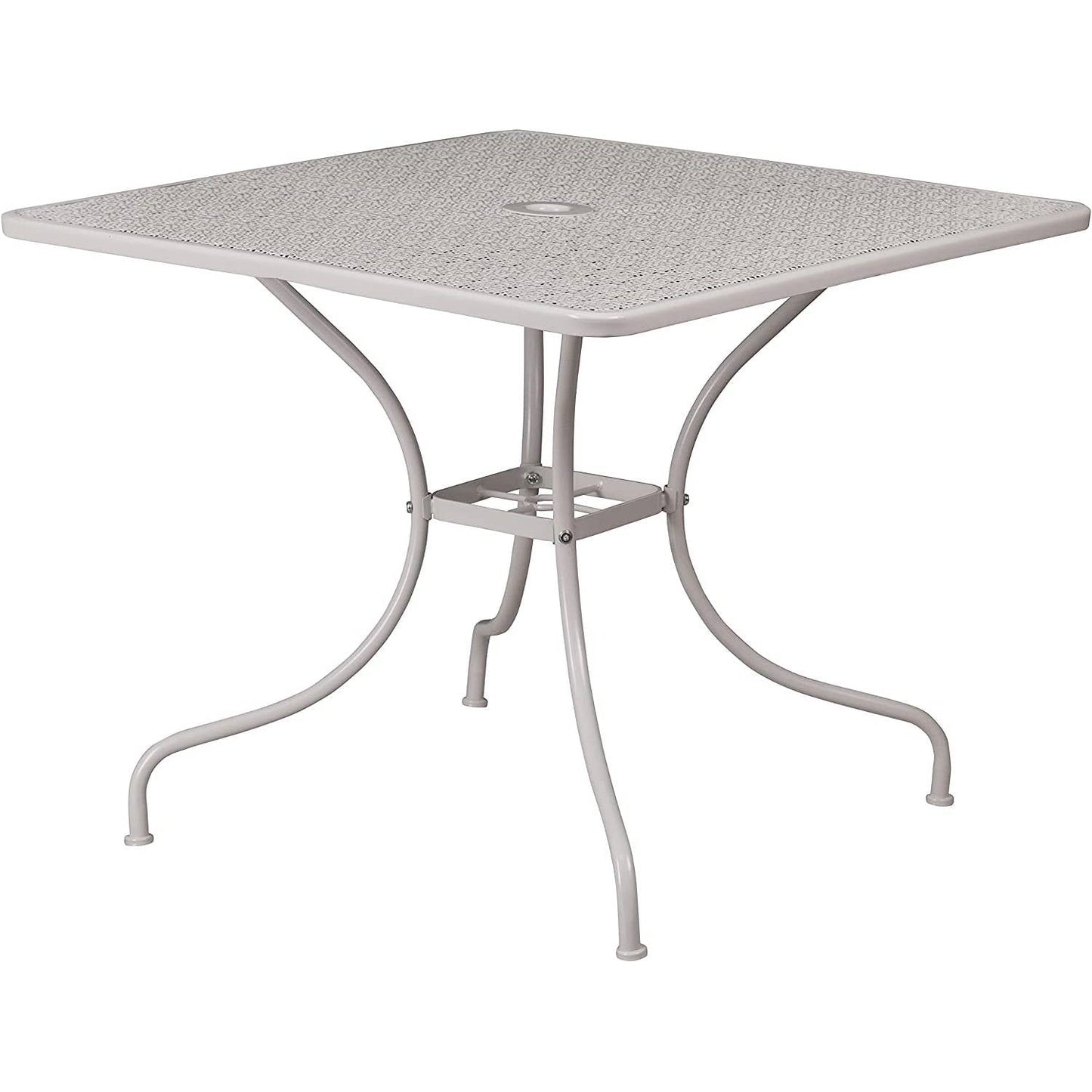 3-Piece Grey Steel Metal Outdoor Patio Furniture Set with 2 Chairs and 1 Table - Tampa Home & Garden Store