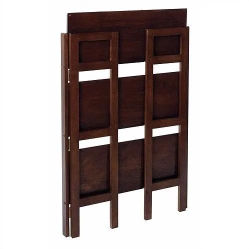 3-Shelf Stackable Folding Bookcase in Walnut finish for living room storage on Tampa Home & Garden Store