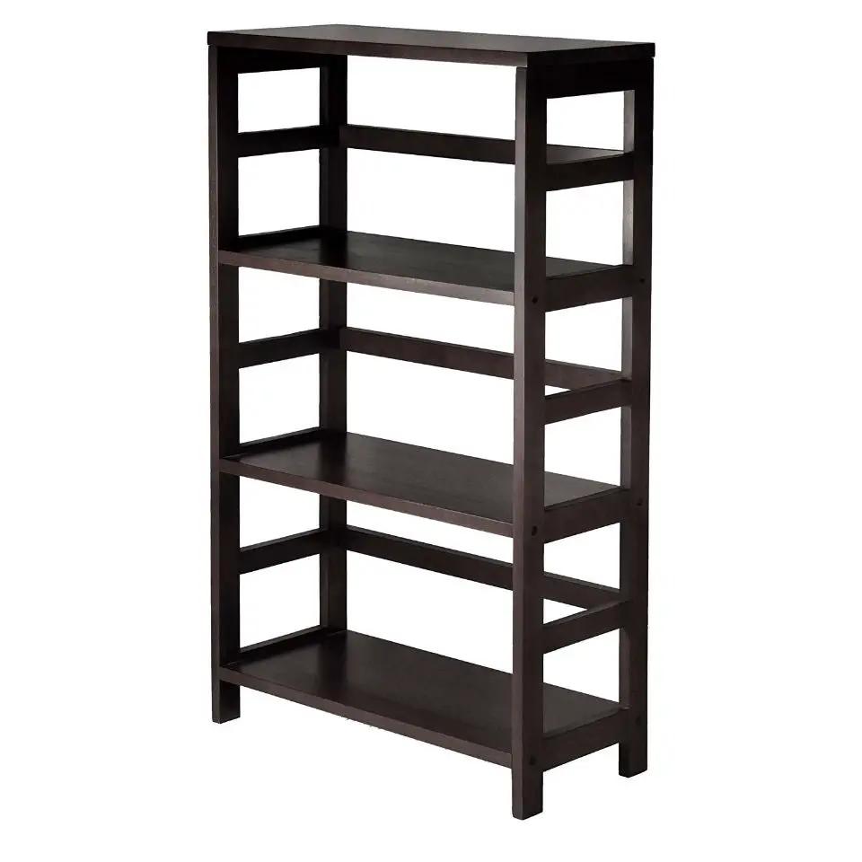 3-Shelf wooden bookcase in espresso finish by HomePacific, living room book storage on Tampa Home & Garden Store