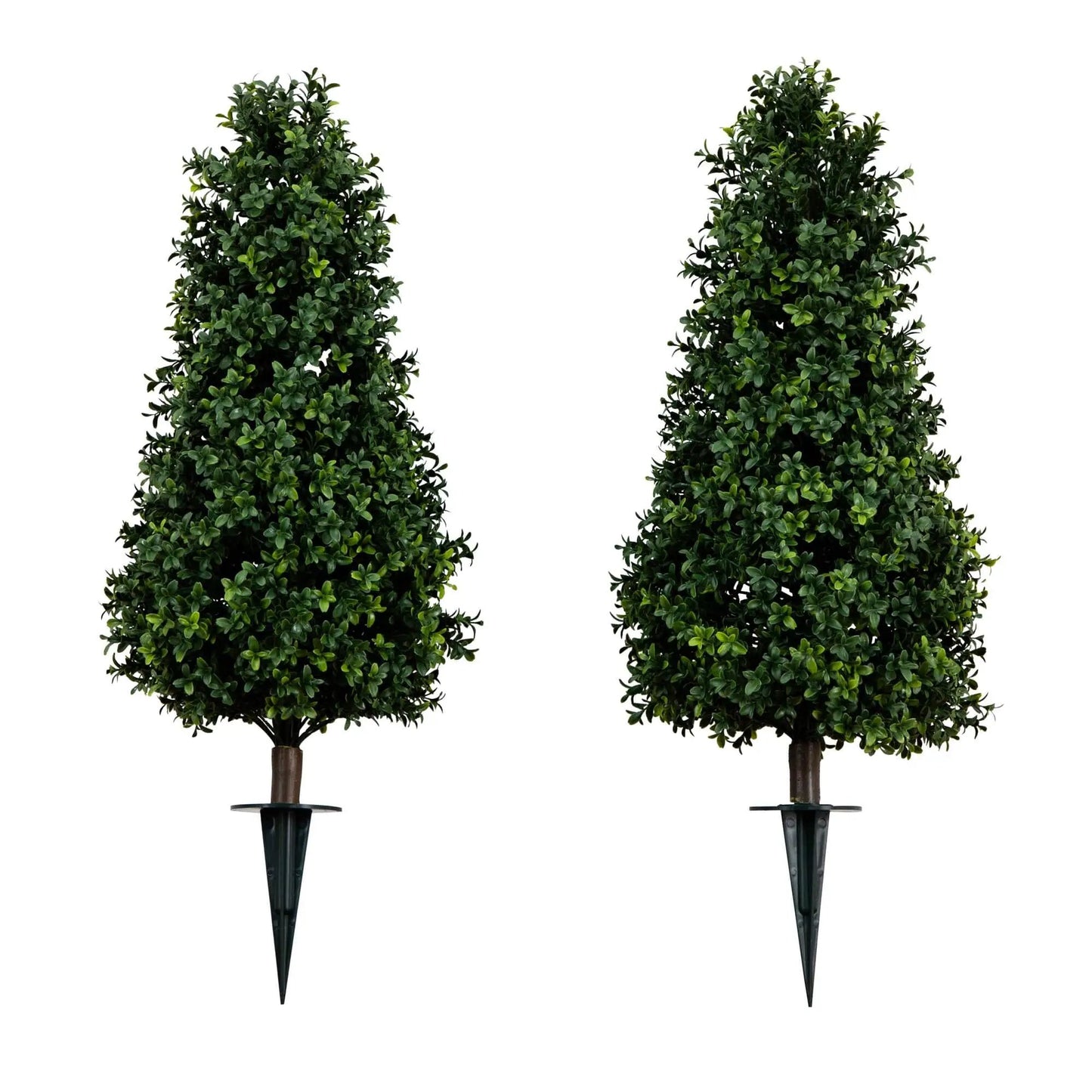 3 ft UV boxwood topiary set of 2 with ground stakes, Nearly Natural artificial greenery on Tampa Home & Garden Store