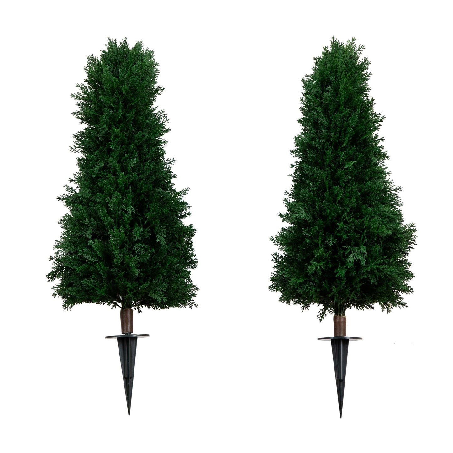 3' UV Resistant Artificial Cedar Plant with Integrated Ground Stake (Indoor/Outdoor) - Set of 2 - Tampa Home & Garden Store