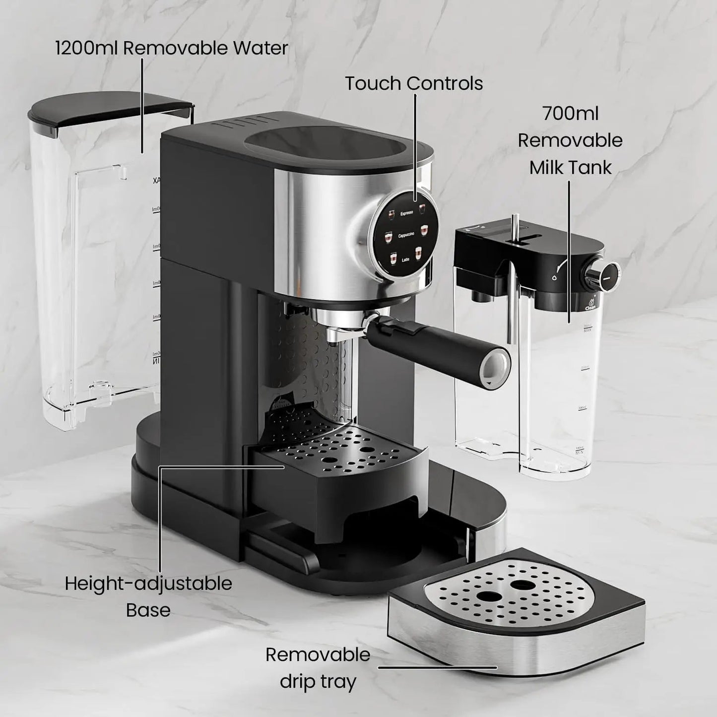 3 in 1 Espresso Maker with Dual Heating System