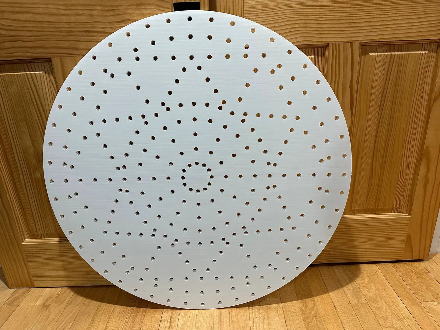 300 Spinner 10mm Coro perforated white circular panel for shipping Holiday Prop Shop on Tampa Home & Garden Store