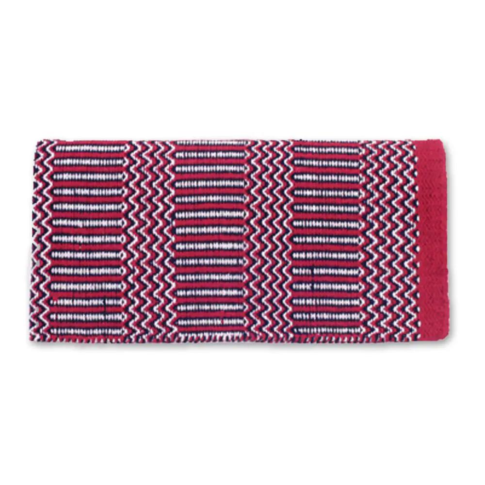 Red Mayatex saddle blanket 32x64 acrylic double weave with zigzag pattern on Tampa Home & Garden Store