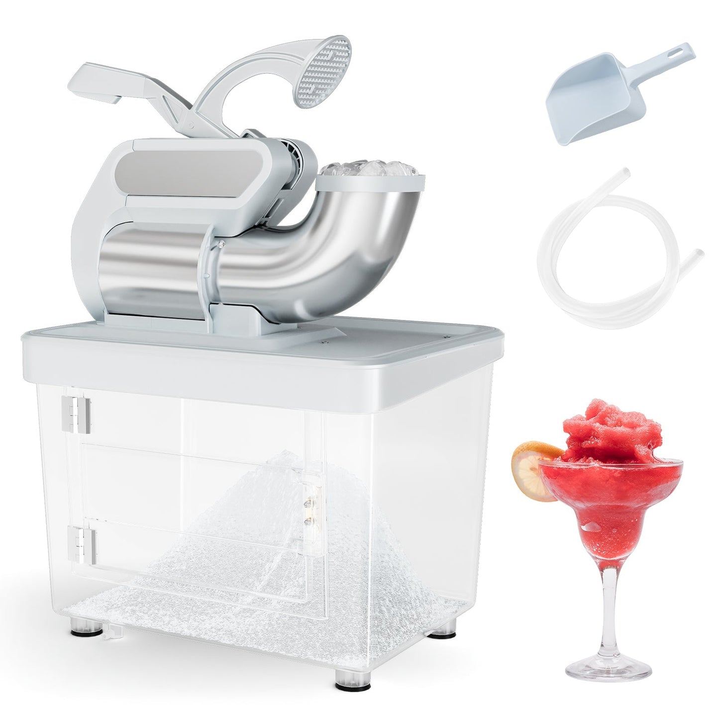 GemGear shaved ice machine with ice hopper and stainless steel chute on Tampa Home & Garden Store