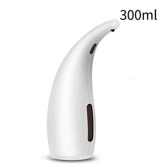 Automatic touchless soap dispenser Stevvex, white curved 300ml with brown window on Tampa Home & Garden Store