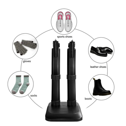 Electric Shoe Dryer Mighty Boot Warmer black DirectDeals dual‑shaft shoe dryer for shoes, boots, socks on Tampa Home & Garden Store