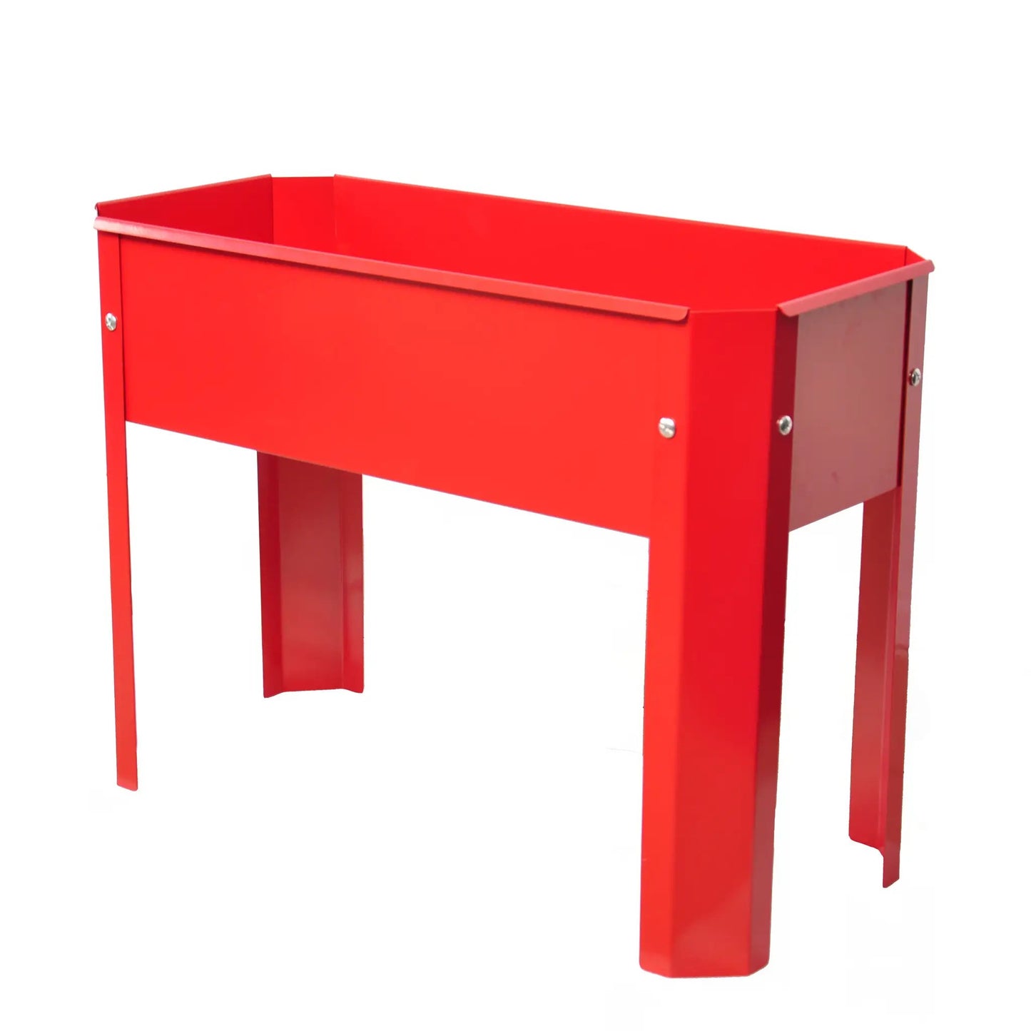 Mini elevated garden bed red steel planter box with legs on Tampa Home & Garden Store