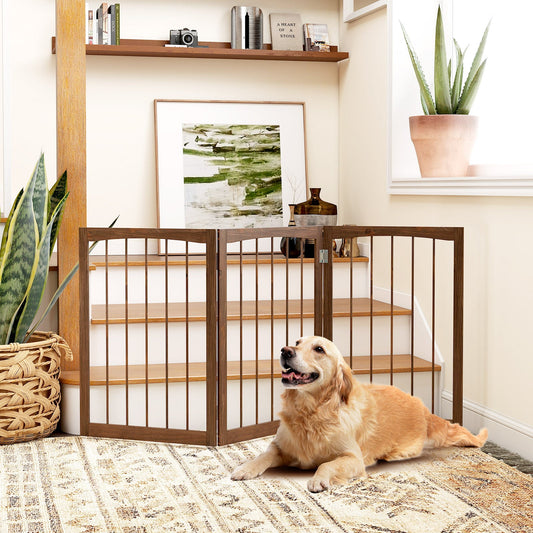 30 Inch Tall Wooden Pet Fence for Cats Small and Medium Dogs - Tampa Home & Garden Store