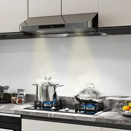 30 Inch Under Cabinet Range Hood stainless steel DirectDeals 900 CFM with LED display on Tampa Home & Garden Store