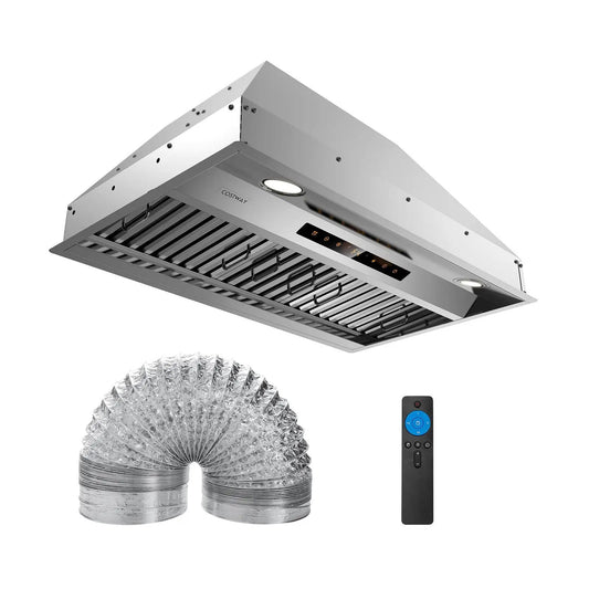 30 inch under-cabinet range hood Costway stainless steel, 4 fan speeds on Tampa Home & Garden Store