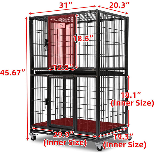 31" Two-Tier Dog Crate 46A - Tampa Home & Garden Store