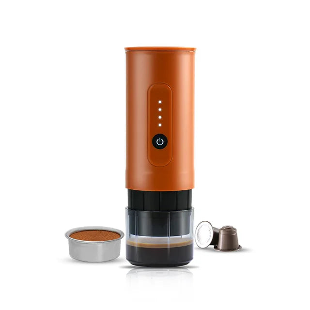 portable outdoor Italian coffee machine handheld electric coffee powder capsule dual-use travel car charging - Tampa Home & Garden Store