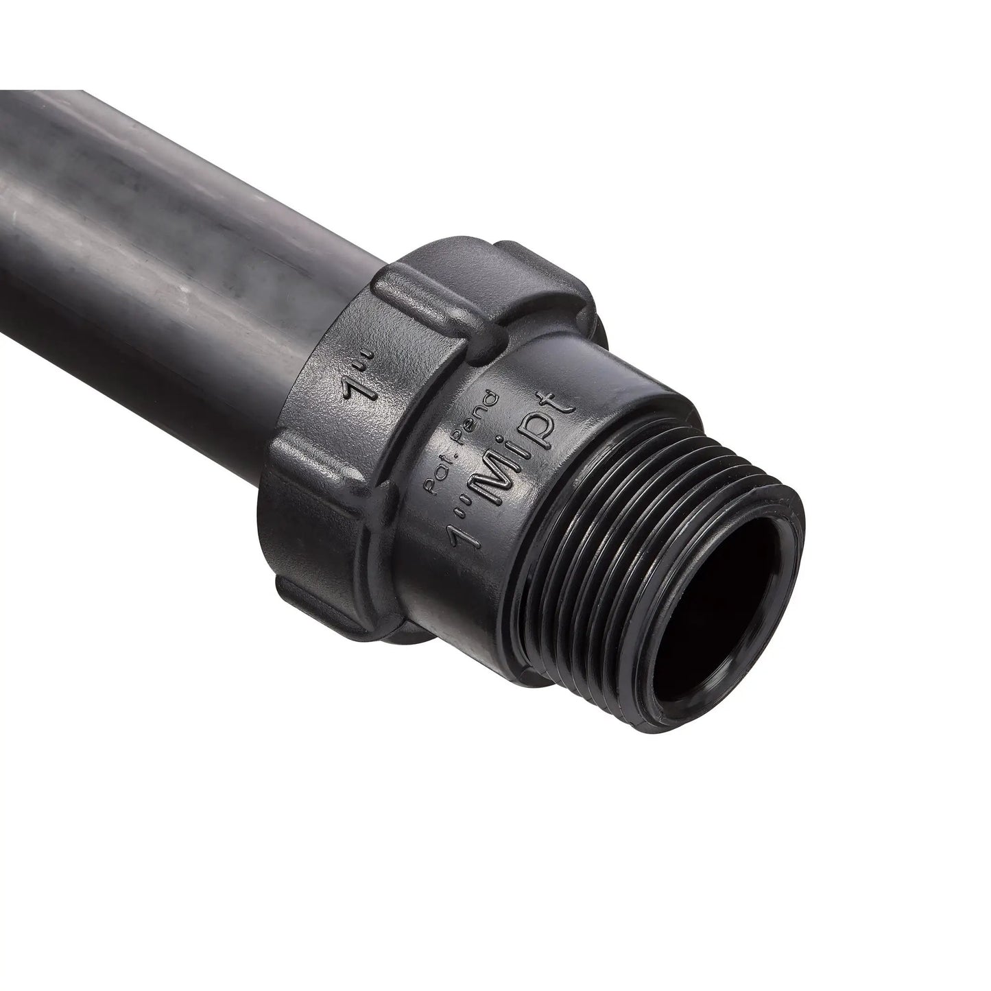 1 inch Blu-Lock MPT adapter sprinkler connector black plastic on Tampa Home & Garden Store