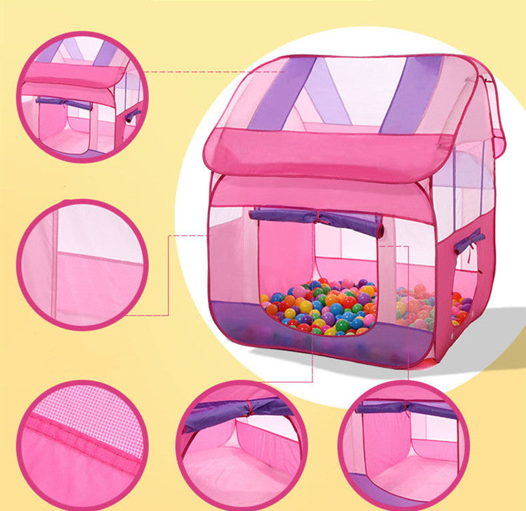 Outdoor Children Tent Large Game Room Garden House pink and purple play tent with ball pit on Tampa Home & Garden Store
