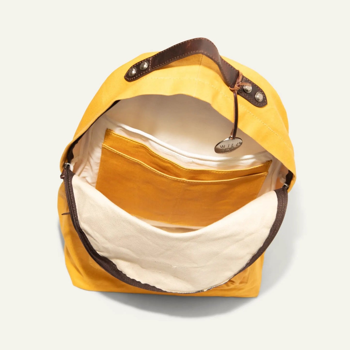 Rainline Canvas Daypack by Will Leather Goods, waxed canvas backpack with leather trim on Tampa Home & Garden Store