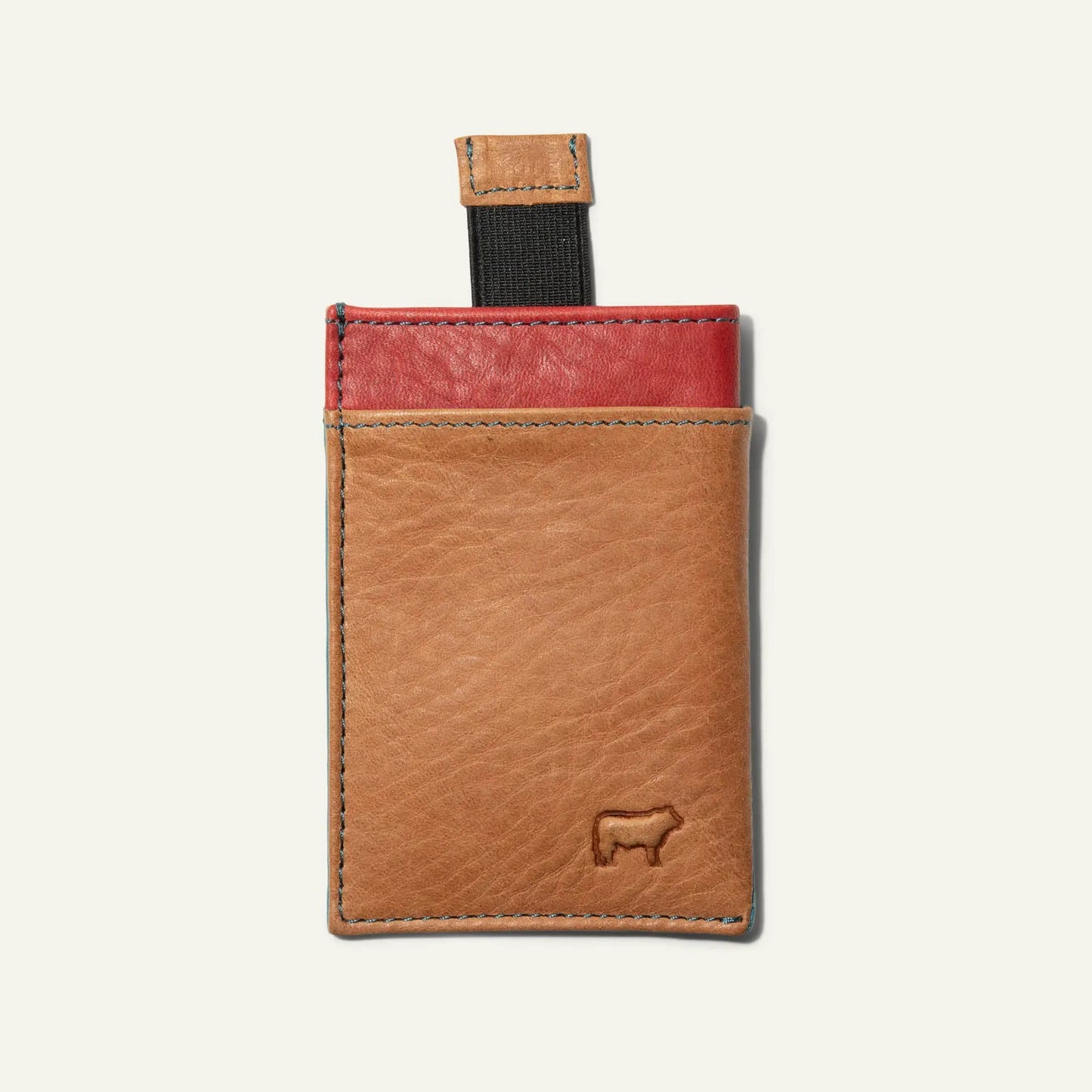 Mondrian Color Block Card Ejector Wallet Will Leather Goods, redtan leather case with strap on Tampa Home & Garden Store
