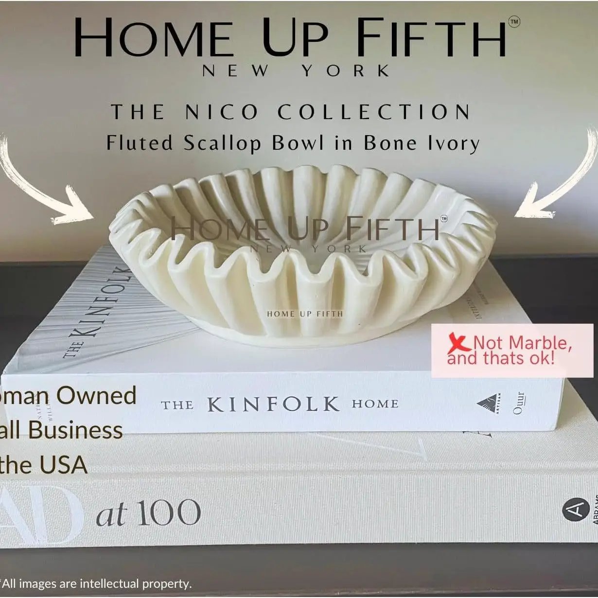 Groove Lotus Leaf Edge Decorative Bowl, white ceramic with a fluted lotus-edge rim on Tampa Home & Garden Store