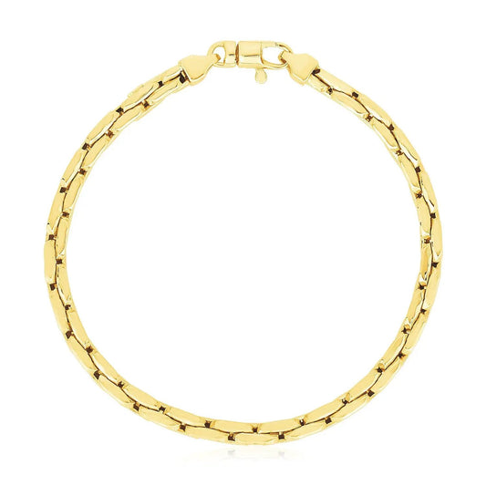 14k yellow gold cable link bracelet by Bids.com, polished gold chain bracelet on Tampa Home & Garden Store
