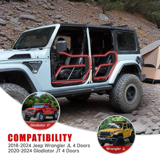 Jeep Tube Doors for Wrangler JL & Gladiator JT, steel tube half doors, VIP Digital Presence on Tampa Home & Garden Store